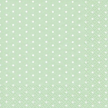 Cocktail-Servietten Mini dots pastel green