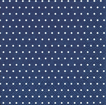 Cocktail-Servietten Mini dots dark blue