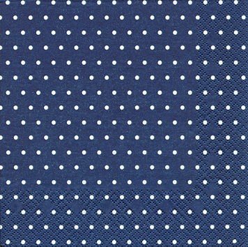 Cocktail-Servietten Mini dots dark blue