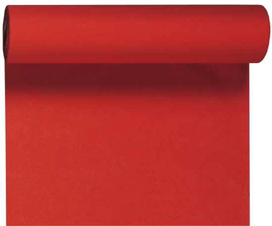 Tischlaeufer, 24m, brillant rot uni