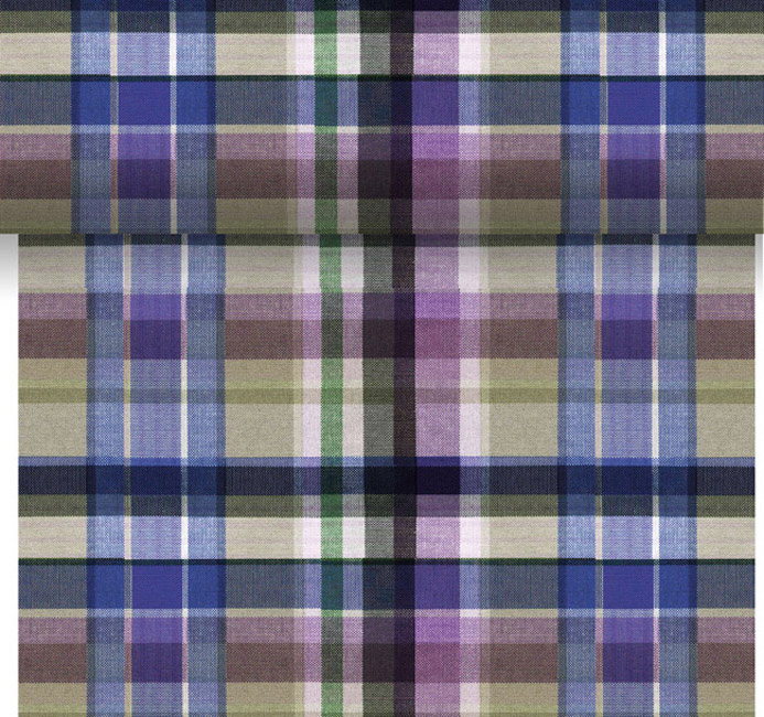 Tischlaeufer purple checks