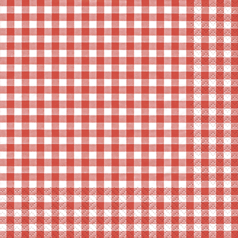 Tissue-Servietten Karo red