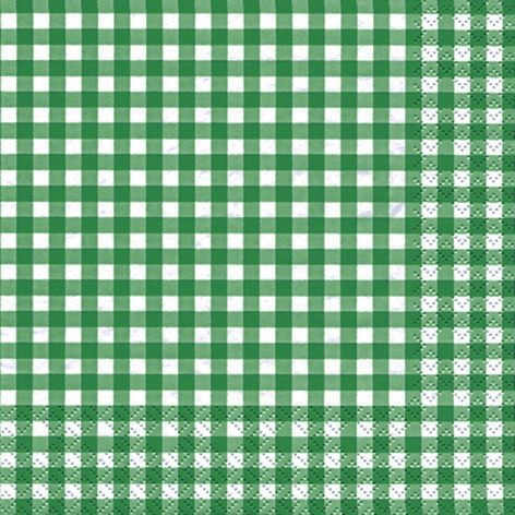 Tissue-Servietten karo dark green