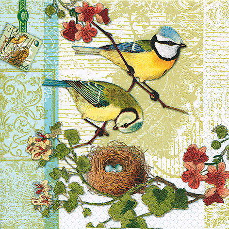 Tissue-Servietten Bird Familiy