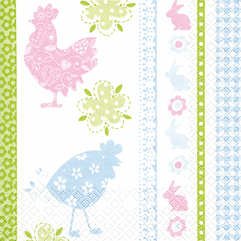 Tissue-Servietten Flowery Chicken