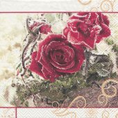 Cocktail-Servietten Frozen Roses
